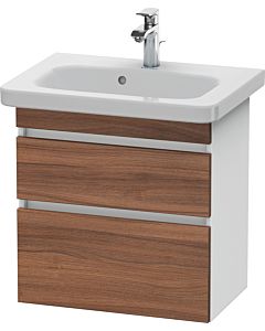 Duravit DuraStyle vanity unit DS647907918 58 x 36.8 cm, natural walnut / matt white, 2 drawers, wall-hung