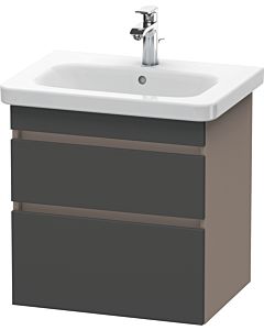 Duravit DuraStyle vanity unit DS648004943 58 x 44.8 cm, matt graphite / matt basalt, 2 drawers, wall-hung
