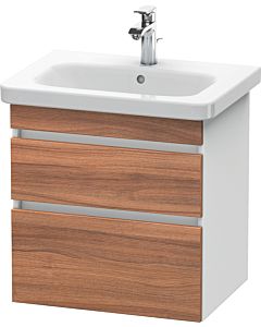 Duravit DuraStyle vanity unit DS648007918 58 x 44.8 cm, natural walnut / matt white, 2 drawers, wall-hung