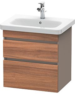 Duravit DuraStyle vanity unit DS648007943 58 x 44.8 cm, natural walnut / matt basalt, 2 drawers, wall-hung
