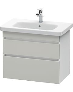 Duravit DuraStyle vasque DS648100718 73 x 44,8 cm, gris béton / blanc mat, 2 tiroirs, suspendu