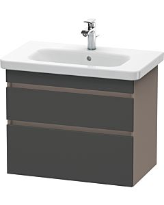 Duravit DuraStyle vanity unit DS648104943 73 x 44.8 cm, matt graphite / matt basalt, 2 drawers, wall-hung