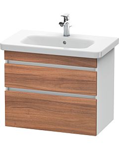 Duravit DuraStyle vanity unit DS648107918 73 x 44.8 cm, natural walnut / matt white, 2 drawers, wall-hung