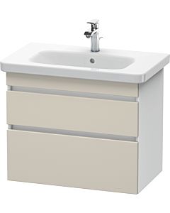 Duravit DuraStyle vanity unit DS648109118 73 x 44.8 cm, taupe / matt white, 2 drawers, wall-hung