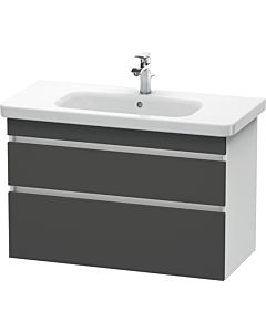 Duravit DuraStyle vasque DS648204918 93 x 44,8 cm, graphite mat / blanc mat, 2 tiroirs, suspendu