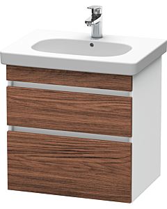 Duravit DuraStyle vanity unit DS648302118 60 x 45.3 cm, dark walnut / matt white, 2 drawers, wall-hung