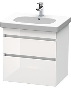 Duravit DuraStyle Waschtisch-Unterschrank DS648302218 60 x 45,3 cm, weiß hochglanz/weiß matt, 2 Schubkästen, wandhängend