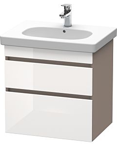 Duravit DuraStyle Waschtisch-Unterschrank DS648302243 60 x 45,3 cm, weiß hochglanz/basalt matt, 2 Schubkästen, wandhängend