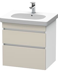 Duravit DuraStyle vasque match0 DS648309118 60 x 45,3 cm, taupe / blanc mat, 2 tiroirs, suspendu