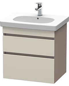 Duravit DuraStyle vasque DS648309143 60 x 45,3 cm, taupe / basalte mat, 2 tiroirs, suspendu