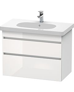 Duravit DuraStyle Waschtisch-Unterschrank DS648402218 80 x 45,3 cm, weiß hochglanz/weiß matt, 2 Schubkästen, wandhängend