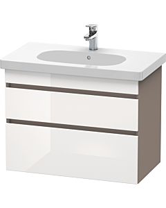 Duravit DuraStyle Waschtisch-Unterschrank DS648402243 80 x 45,3 cm, weiß hochglanz/basalt matt, 2 Schubkästen, wandhängend