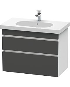 Duravit DuraStyle vasque DS648404918 80 x 45,3 cm, graphite mat / blanc mat, 2 tiroirs, suspendu