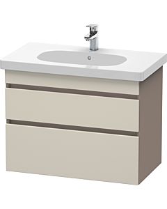 Duravit DuraStyle vasque DS648409143 80 x 45,3 cm, taupe / basalte mat, 2 tiroirs, suspendu
