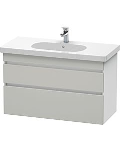 Duravit DuraStyle Waschtisch-Unterschrank DS648500718 100 x 45,3 cm, betongrau/weiß matt, 2 Schubkästen, wandhängend