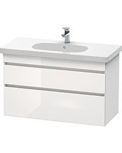 Duravit DuraStyle Waschtisch-Unterschrank DS648502218 100 x 45,3 cm, weiß hochglanz/weiß matt, 2 Schubkästen, wandhängend