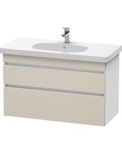 Duravit DuraStyle vasque DS648509118 100 x 45,3 cm, taupe / blanc mat, 2 tiroirs, suspendu