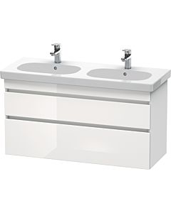 Duravit DuraStyle Waschtisch-Unterschrank DS648602218 115 x 45,3 cm, weiß hochglanz/weiß matt, 2 Schubkästen, wandhängend