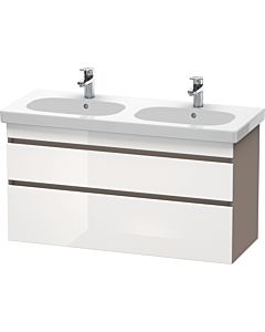 Duravit DuraStyle Waschtisch-Unterschrank DS648602243 115 x 45,3 cm, weiß hochglanz/basalt matt, 2 Schubkästen, wandhängend