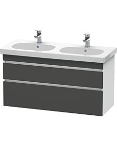 Duravit DuraStyle vasque DS648604918 115 x 45,3 cm, graphite mat / blanc mat, 2 tiroirs, suspendu