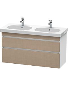 Duravit DuraStyle vasque DS648607518 115 x 45,3 cm, lin / blanc mat, 2 tiroirs, suspendu