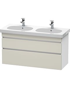 Duravit DuraStyle vasque match0 DS648609118 115 x 45,3 cm, taupe / blanc mat, 2 tiroirs, suspendu
