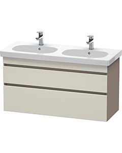 Duravit DuraStyle vasque DS648609143 115 x 45,3 cm, taupe / basalte mat, 2 tiroirs, suspendu