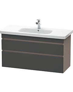 Duravit DuraStyle vanity unit DS649504943 113 x 44.8 cm, matt graphite / matt basalt, 2 drawers, wall-hung
