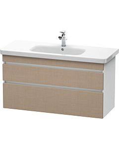 Duravit DuraStyle Waschtisch-Unterschrank DS649507518 113 x 44,8 cm, leinen/weiß matt, 2 Schubkästen, wandhängend