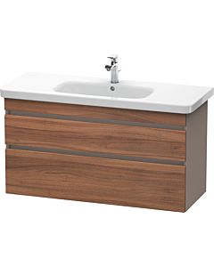 Duravit DuraStyle Waschtisch-Unterschrank DS649507943 113 x 44,8 cm, nussbaum natur/basalt matt, 2 Schubkästen, wandhängend