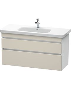 Duravit DuraStyle vanity unit DS649509118 113 x 44.8 cm, taupe / matt white, 2 drawers, wall-hung