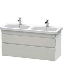 Duravit DuraStyle vanity unit DS649800718 123x44.8x61cm, 2 pull-outs, basin left / right, concrete gray / white matt
