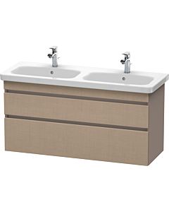 Duravit DuraStyle vanity unit DS649807543 123x44.8x61cm, 2 pull-outs, basin left / right, linen / basalt matt