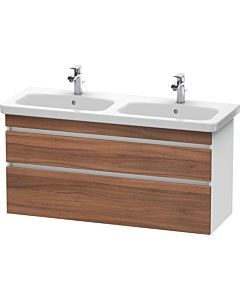 Duravit DuraStyle vanity unit DS649807918 123x44.8x61cm, 2 pull-outs, basin left / right, natural walnut / matt white