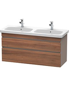 Duravit DuraStyle vanity unit DS649807943 123x44.8x61cm, 2 pull-outs, basin left / right, natural walnut / matt basalt