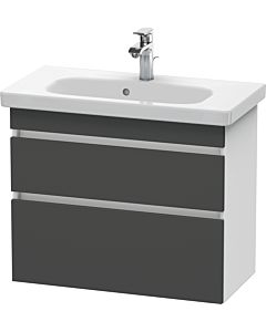 Duravit DuraStyle Waschtisch-Unterschrank DS649904918 73 x 36,8 cm, graphit matt/weiß matt, 2 Schubkästen, wandhängend
