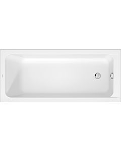 Duravit D-Code bathtub 700669000000000 reduced rim height 25mm, white, 1600x700 mm