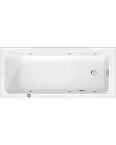Baignoire balnéo Duravit D-Code 760669000JP1000 160x70cm, version encastrable, 1 dossier, blanc, Jet Project