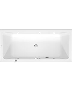 Baignoire balnéo Duravit D-Code 760672000JP1000 180x80cm, version encastrable, 2 dossiers, blanc, Jet Project