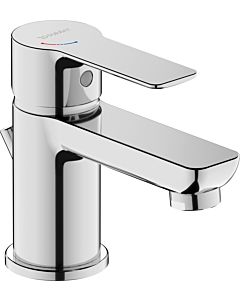 Duravit D-Code Wash basin mixer S DC1013001010 FreshStart, MinusFlow, with pull rod, high gloss chrome