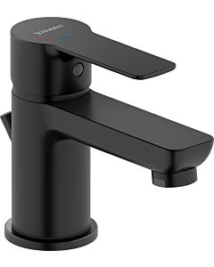 Duravit D-Code Wash basin mixer S DC1013001046 FreshStart, MinusFlow, with pull rod, black matt