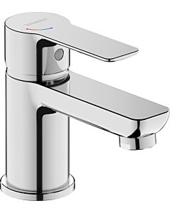 Duravit D-Code Wash basin mixer S DC1013002010 FreshStart, MinusFlow, without pull rod, high gloss chrome