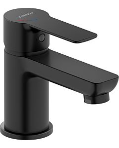 Duravit D-Code Single lever wash basin mixer S DC1013002046 FreshStart, Minus Flow , without pull rod, black matt