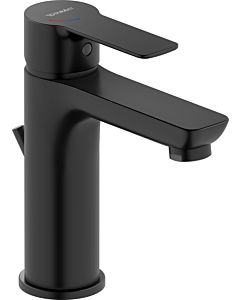 Duravit D-Code Wash basin mixer M DC1023001046 FreshStart, MinusFlow, with pull rod, black matt