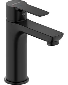 Duravit D-Code Wash basin mixer M DC1023002046 FreshStart, MinusFlow, without pull rod, black matt
