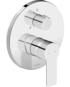 Duravit D-Code Single lever shower mixer DC4210012010 concealed, ceramic mixing system, high gloss chrome, Ø170 mm