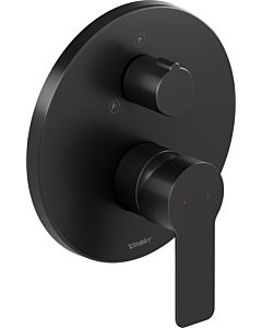 Duravit D-Code Single lever shower mixer DC4210012046 concealed, ceramic mixing system, black matt, Ø170 mm