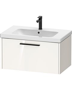 Duravit D-Code vanity unit DC46670BD220000 handle diamond black, Weiß Hochglanz , wall-mounted, 784x400x460 mm