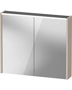Duravit D-Code Mirror Cabinet Mirrored DC7106091910000 800x700x148, Taupe Matt , socket, LED lighting