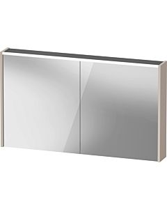 Duravit D-Code Mirror Cabinet Mirrored DC7108091910000 1200x700x148, Taupe Matt , socket, LED lighting